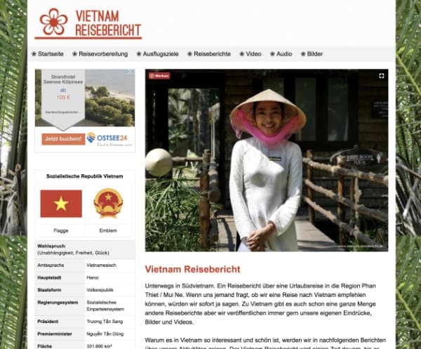 Reiseberichte Vietnam und andere Länder mit Fotos und Social Media